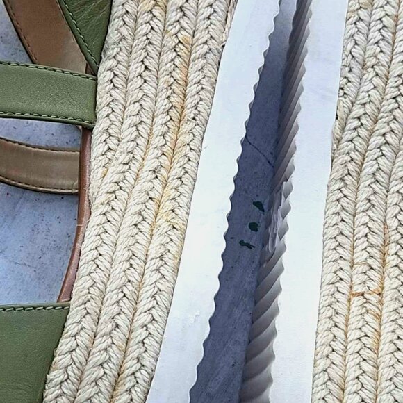 Michael Kors 9.5 M Espadrille Wedge Double Strap Sandals Olive/Sage Green main image 7